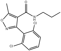 3-(2,6-dichlorophenyl)-5-methyl-N-propyl-1,2-oxazole-4-carboxamide 구조식 이미지