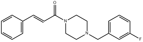 (E)-1-[4-[(3-fluorophenyl)methyl]piperazin-1-yl]-3-phenylprop-2-en-1-one Structure