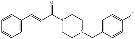 (E)-1-[4-[(4-fluorophenyl)methyl]piperazin-1-yl]-3-phenylprop-2-en-1-one Structure