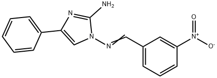 1-[(E)-(3-nitrophenyl)methylideneamino]-4-phenylimidazol-2-amine Structure