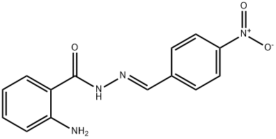 2-amino-N-[(E)-(4-nitrophenyl)methylideneamino]benzamide 구조식 이미지