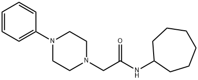 N-cycloheptyl-2-(4-phenylpiperazin-1-yl)acetamide Structure