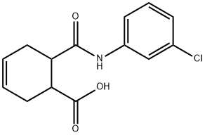 6-[(3-chlorophenyl)carbamoyl]cyclohex-3-ene-1-carboxylic acid 구조식 이미지