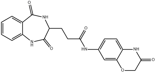 3-(2,5-dioxo-3,4-dihydro-1H-1,4-benzodiazepin-3-yl)-N-(3-oxo-4H-1,4-benzoxazin-7-yl)propanamide Structure