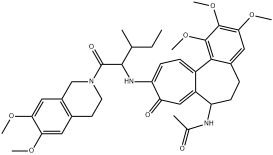 N-[10-[[1-(6,7-dimethoxy-3,4-dihydro-1H-isoquinolin-2-yl)-3-methyl-1-oxopentan-2-yl]amino]-1,2,3-trimethoxy-9-oxo-6,7-dihydro-5H-benzo[a]heptalen-7-yl]acetamide Structure