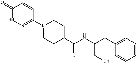 N-(1-hydroxy-3-phenylpropan-2-yl)-1-(6-oxo-1H-pyridazin-3-yl)piperidine-4-carboxamide 구조식 이미지