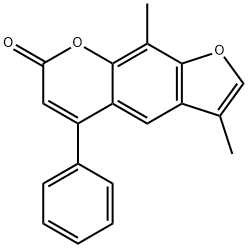 3,9-dimethyl-5-phenylfuro[3,2-g]chromen-7-one 구조식 이미지