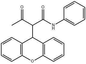 3-oxo-N-phenyl-2-(9H-xanthen-9-yl)butanamide 구조식 이미지