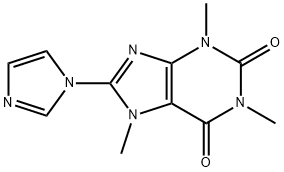 8-imidazol-1-yl-1,3,7-trimethylpurine-2,6-dione 구조식 이미지