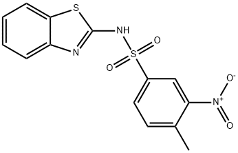N-(1,3-benzothiazol-2-yl)-4-methyl-3-nitrobenzenesulfonamide Structure