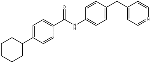 4-cyclohexyl-N-[4-(pyridin-4-ylmethyl)phenyl]benzamide 구조식 이미지