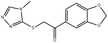 1-(1,3-benzodioxol-5-yl)-2-[(4-methyl-1,2,4-triazol-3-yl)sulfanyl]ethanone Structure