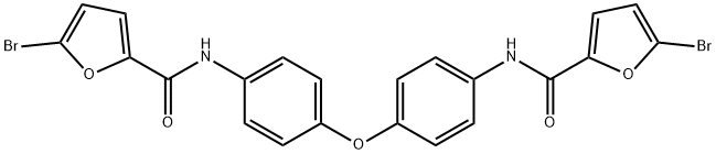 5-bromo-N-[4-[4-[(5-bromofuran-2-carbonyl)amino]phenoxy]phenyl]furan-2-carboxamide 구조식 이미지