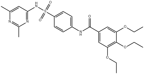 N-[4-[(2,6-dimethylpyrimidin-4-yl)sulfamoyl]phenyl]-3,4,5-triethoxybenzamide 구조식 이미지