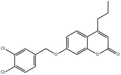 7-[(3,4-dichlorophenyl)methoxy]-4-propylchromen-2-one 구조식 이미지