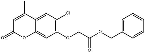 benzyl 2-(6-chloro-4-methyl-2-oxochromen-7-yl)oxyacetate 구조식 이미지