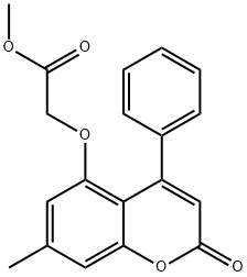 methyl 2-(7-methyl-2-oxo-4-phenylchromen-5-yl)oxyacetate 구조식 이미지