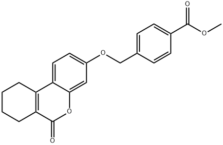 methyl 4-[(6-oxo-7,8,9,10-tetrahydrobenzo[c]chromen-3-yl)oxymethyl]benzoate 구조식 이미지