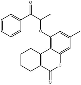 3-methyl-1-(1-oxo-1-phenylpropan-2-yl)oxy-7,8,9,10-tetrahydrobenzo[c]chromen-6-one Structure