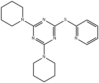 2,4-di(piperidin-1-yl)-6-pyridin-2-ylsulfanyl-1,3,5-triazine 구조식 이미지