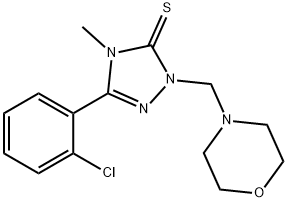 5-(2-chlorophenyl)-4-methyl-2-(morpholin-4-ylmethyl)-1,2,4-triazole-3-thione 구조식 이미지