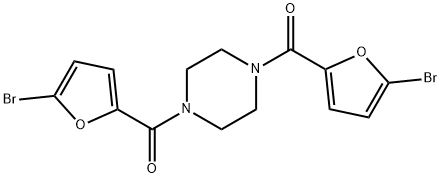 [4-(5-bromofuran-2-carbonyl)piperazin-1-yl]-(5-bromofuran-2-yl)methanone 구조식 이미지
