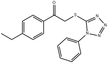 1-(4-ethylphenyl)-2-(1-phenyltetrazol-5-yl)sulfanylethanone Structure