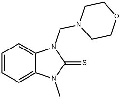 1-methyl-3-(morpholin-4-ylmethyl)benzimidazole-2-thione 구조식 이미지