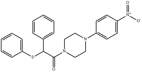 1-[4-(4-nitrophenyl)piperazin-1-yl]-2-phenyl-2-phenylsulfanylethanone 구조식 이미지