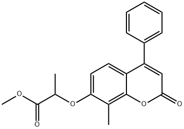 methyl 2-(8-methyl-2-oxo-4-phenylchromen-7-yl)oxypropanoate Structure
