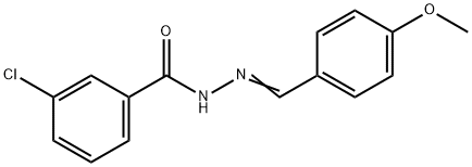 3-chloro-N-[(E)-(4-methoxyphenyl)methylideneamino]benzamide Structure