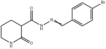 N-[(E)-(4-bromophenyl)methylideneamino]-2-oxopiperidine-3-carboxamide Structure