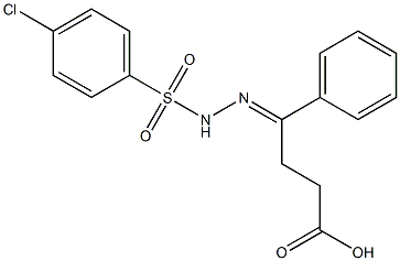 (4E)-4-[(4-chlorophenyl)sulfonylhydrazinylidene]-4-phenylbutanoic acid 구조식 이미지