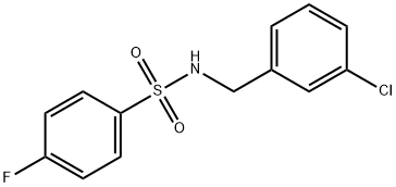 N-[(3-chlorophenyl)methyl]-4-fluorobenzenesulfonamide 구조식 이미지