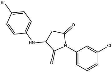 3-(4-bromoanilino)-1-(3-chlorophenyl)pyrrolidine-2,5-dione 구조식 이미지