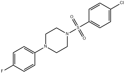 1-(4-chlorophenyl)sulfonyl-4-(4-fluorophenyl)piperazine 구조식 이미지