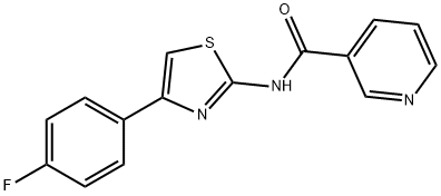 N-[4-(4-fluorophenyl)-1,3-thiazol-2-yl]pyridine-3-carboxamide 구조식 이미지