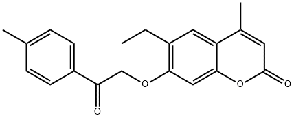 6-ethyl-4-methyl-7-[2-(4-methylphenyl)-2-oxoethoxy]chromen-2-one 구조식 이미지