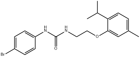 1-(4-bromophenyl)-3-[2-(5-methyl-2-propan-2-ylphenoxy)ethyl]urea Structure