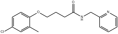 4-(4-chloro-2-methylphenoxy)-N-(pyridin-2-ylmethyl)butanamide Structure