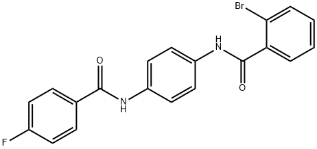 2-bromo-N-[4-[(4-fluorobenzoyl)amino]phenyl]benzamide 구조식 이미지