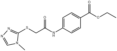 ethyl 4-[[2-[(4-methyl-1,2,4-triazol-3-yl)sulfanyl]acetyl]amino]benzoate Structure