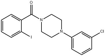 [4-(3-chlorophenyl)piperazin-1-yl]-(2-iodophenyl)methanone 구조식 이미지