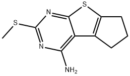 3-methylsulfanyl-7,8-dihydro-6H-cyclopenta[4,5]thieno[1,2-c]pyrimidin-1-amine Structure