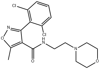 3-(2,6-dichlorophenyl)-5-methyl-N-(2-morpholin-4-ylethyl)-1,2-oxazole-4-carboxamide 구조식 이미지