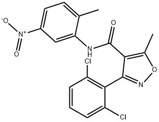3-(2,6-dichlorophenyl)-5-methyl-N-(2-methyl-5-nitrophenyl)-1,2-oxazole-4-carboxamide Structure