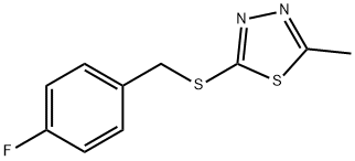 2-[(4-fluorophenyl)methylsulfanyl]-5-methyl-1,3,4-thiadiazole 구조식 이미지