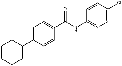 N-(5-chloropyridin-2-yl)-4-cyclohexylbenzamide 구조식 이미지