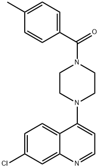 [4-(7-chloroquinolin-4-yl)piperazin-1-yl]-(4-methylphenyl)methanone 구조식 이미지