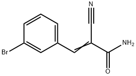 (Z)-3-(3-bromophenyl)-2-cyanoprop-2-enamide 구조식 이미지